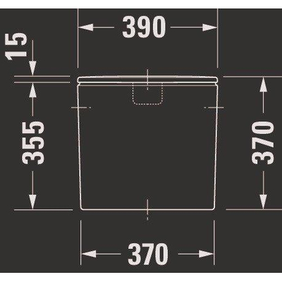 Duravit DuraStyle duoblokreservoir + binnenwerk met aansluiting links/rechts 4.5L dualflush wit