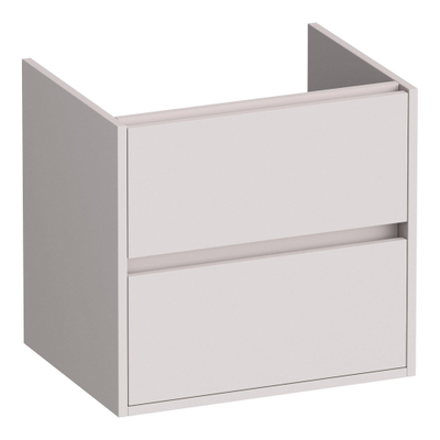 BRAUER Adore wastafelonderkast - 60x46x55cm - 2 softclose lades - greeploos - 1 sifon uitsparing - mat zand