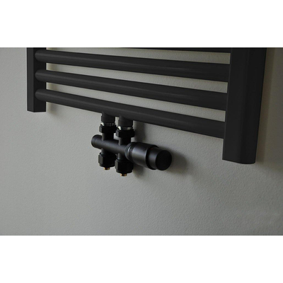 Riko set thermostatisch onderblok recht mat zwart