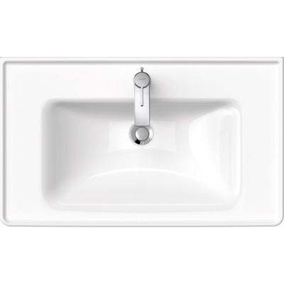 Duravit D-Neo wastafel 80x48x16.5cm 1 kraangat rechthoek Keramiek Wit