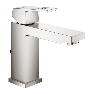 GROHE Eurocube waterbesparende wastafelkraan m-size met waste supersteel