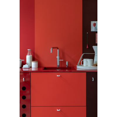 Quooker Fusion Square kokendwaterkraan - draaibare uitloop - Combi reservoir - Warm / kokend water - Chroom