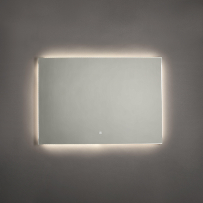 Adema Squared badkamerspiegel 100x70cm met indirecte LED verlichting en touch schakelaar