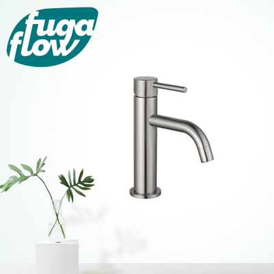 FugaFlow Eccelente Sobrado Badkamer Slim Wastafelkraan - 17.3cm - opbouw - RVS geborsteld PVD