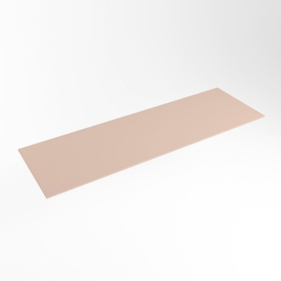 Mondiaz TOP 23 Topblad - 130x23.5x0.9cm - geschikt voor afdekplaat - Solid surface - Rosee