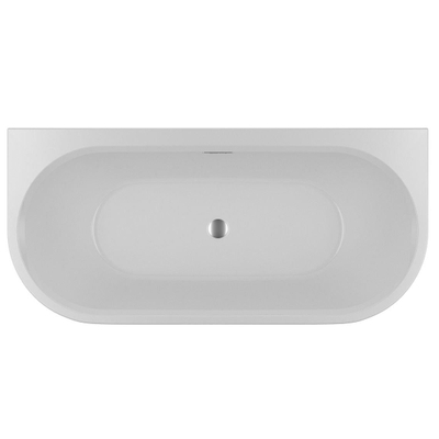 Riho Desire half vrijstaand half vrijstaand ligbad met overloop 180x84cm met Sifon Mat Wit