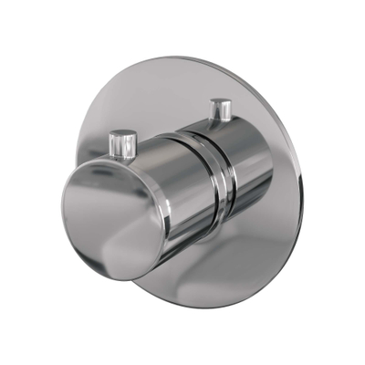 Brauer Chrome Edition inbouwthermostaat - met inbouwdeel - 1 gladde knop - chroom