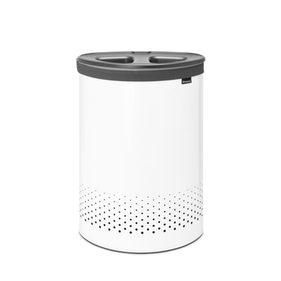 Brabantia Wasbox - 55 liter - kunststof deksel - uitneembare waszak - wit