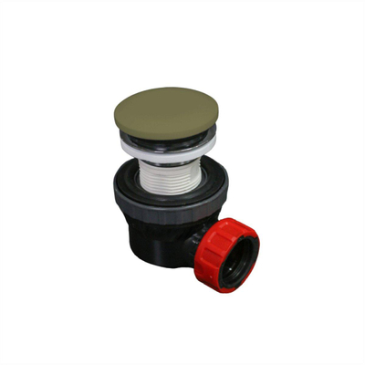 Mondiaz Click sifon - 6.7cm - ruimtebesparend - rond - Solid surface Army