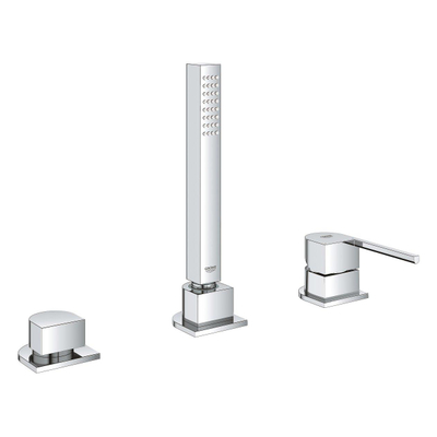 GROHE Plus afbouwdeel voor 3-gats badrandcombinatie met omstel met handdouche en doucheslang 200cm chroom