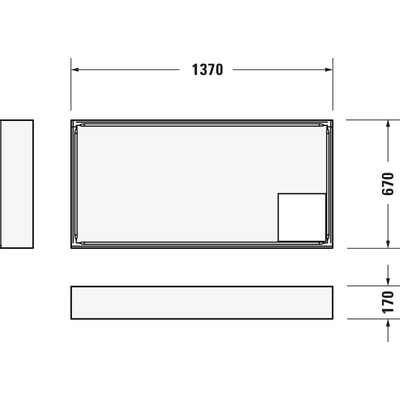 Duravit D Code douchebak 140x70cm acryl wit