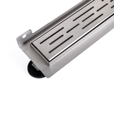 BRAUER Douchegoot - muurflens - 100x7x6.7cm - ondiep - zijuitloop - RVS