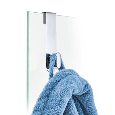 Blomus Areo Haak - voor glazen douchewand - polished