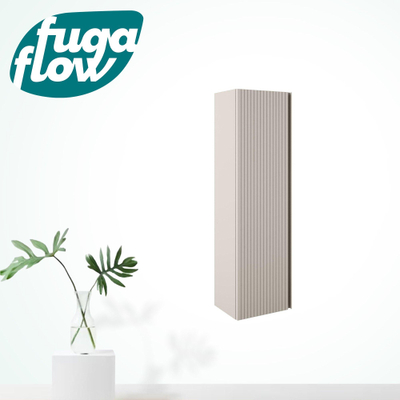 FugaFlow Eccelente Arredo Hoge Kast - 120x34.5x27.5cm - 1 deur - mat cotton (beige) - MDF