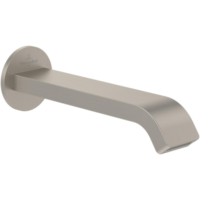 Villeroy & Boch Dawn Baduitloop voor wandmontage - Matt Brushed Nickel (RVS)