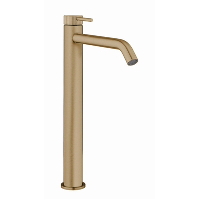 Crosswater 3ONE6 Wastafelkraan - verhoogd - uitloop 19cm - geborsteld messing