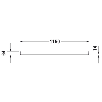 Duravit Vero handdoekhouder voor wastafel 04512 chroom