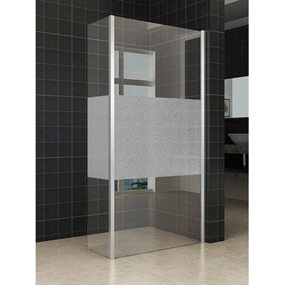 Wiesbaden zijwand + hoekprofiel 300x2000 10mm NANO gedeeltelijk matglas