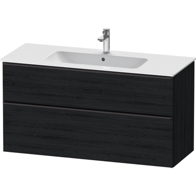 Duravit D-Neo wastafelonderkast 121x62.5x46.2cm 2 lades Eiken (zwart) Mat