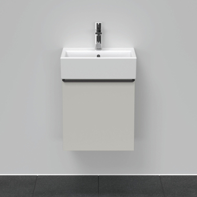 Duravit D-Neo wastafelonderkast 43.4x44x32.2cm Linksdraaiend 1 deur Betongrijs Mat