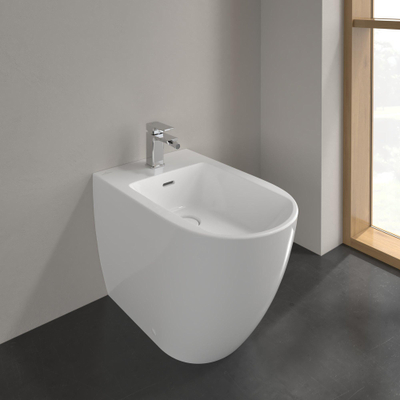 Villeroy & Boch Subway 3.0 staand bidet 37x59.5cm m. kraangat m. overloop wit alpin