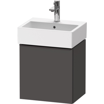 Duravit D-Neo wastafelonderkast 43.4x44x32.2cm Linksdraaiend 1 deur Grafiet Mat