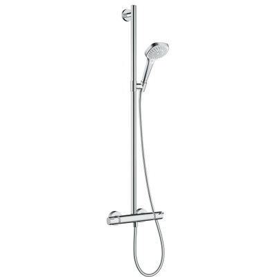 Hansgrohe Select E Croma Multi Doucheset - Ecostat - thermostatisch - handdouche 10cm - doucheslang 160cm - wit/chroom
