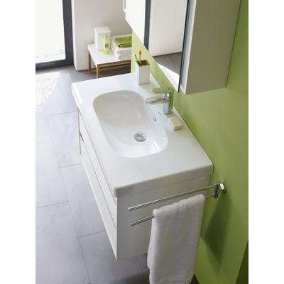 Duravit Ketho Wastafelonderkast 80x45.5x48cm Standaard greep met softclose spaanplaat wit Mat