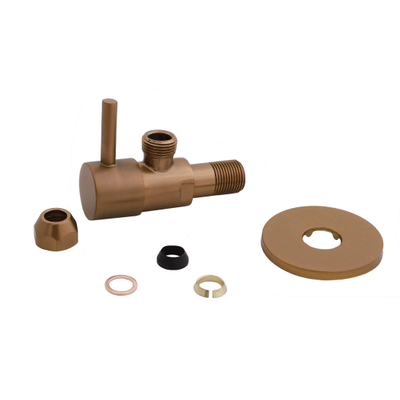 Xellanz Minimal hoekstopkraan 3/8" x 3/8" of knel 10 mm geborsteld brons koper