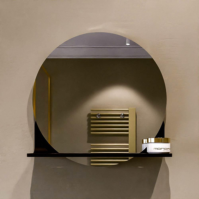 Mondiaz SPOT Badkamerspiegel - rond 40cm - spiegelplanchet - kleur Urban