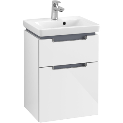 Villeroy & Boch Subway 2.0 wastafelonderkast 44x59cm 2 lades Glossy white