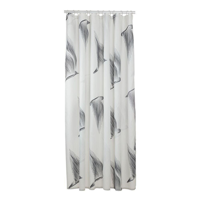 Sealskin Birds Douchegordijn 180x200 cm Polyester Zwart / Wit