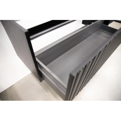 Adema Holz Badkameronderkast - 120cm - 1 lade - greeploos - zwartbruin