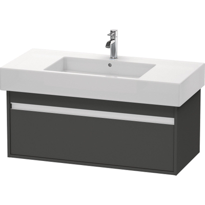 Duravit Ketho Wastafelonderkast 100x45.5x41cm 1 lade Standaard greep met softclose spaanplaat Grafiet Mat