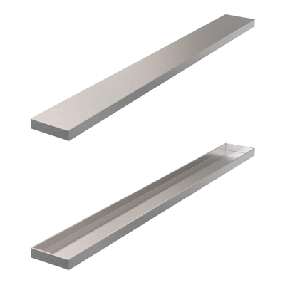 Brauer Tegelinlegrooster - 60x7x6.8cm -vloerflens - omkeerbaar - RVS