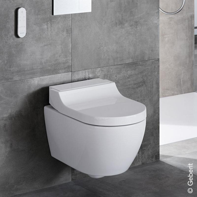 Geberit Aquaclean tuma Wandcloset - douche wc decorplaat - glas wit