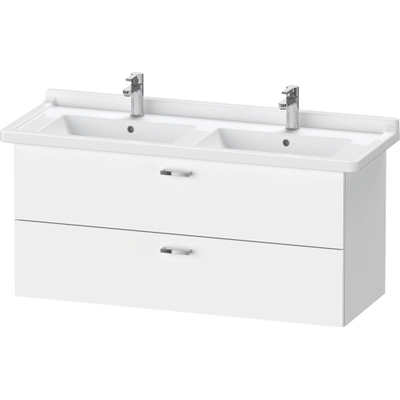 Duravit XBase Wastafelonderkast 120x46.8x56cm Standaard greep met softclose spaanplaat wit Mat