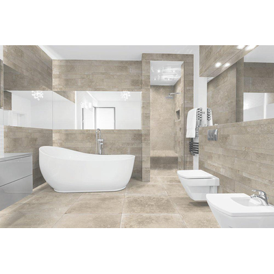 SAMPLE Kerabo Vloer- en wandtegel North Feeling Morning Gerectificeerd Betonlook Mat Beige