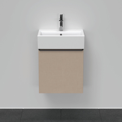 Duravit D-Neo wastafelonderkast 43.4x44x32.2cm Linksdraaiend 1 deur Linnen Mat