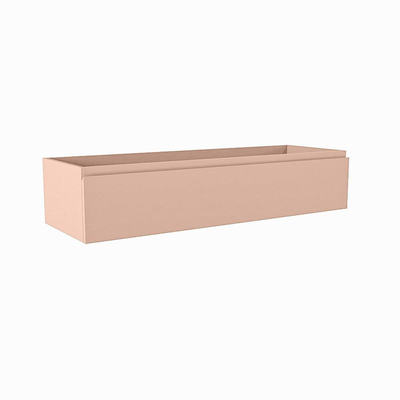 Mondiaz FOGE wastafelonderkast - 120x41x25cm - 1 lade - uitsparing links en rechts - softclose - Rosee