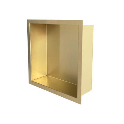 Wiesbaden inbouwnis 30x30x10cm geborsteld messing (goud) TWEEDEKANS