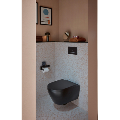 Villeroy & boch Subway 3.0 closetzitting met softclose en quickrelease Mat Ebony OUTLET