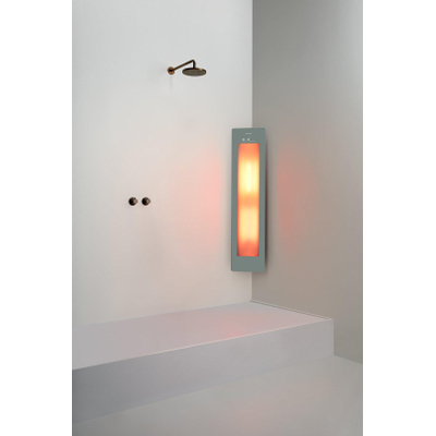 Sunshower Round Medium Plus infrarood + UV licht opbouw incl. installatieset hoek 140x33x25cm inclusief 5 jaar garantie Organic Grey