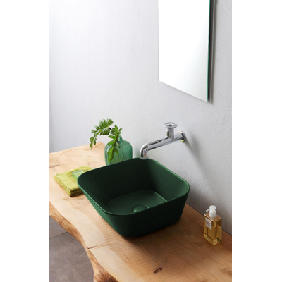 By Goof Mees Design Waskom 42x42x16.5cm Vierkant Mat Groen