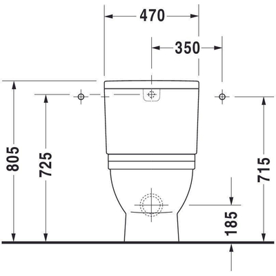 Duravit Philippe Starck 3 duoblokpot diepspoel PK Big 42x74cm met Wondergliss wit