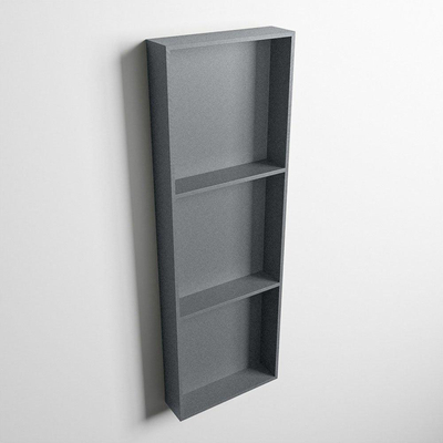 MONDIAZ EASY Nis - 89.5x29.5cm - geschikt voor in- of opbouw - 3 vakken - kleur Plata | Plata