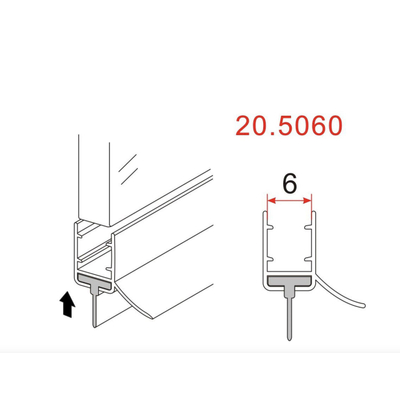 Xellanz Wiesbaden rubberen waterkering 200 x 0,6 cm transparant