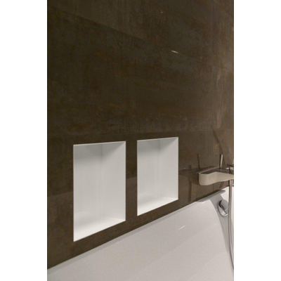 Looox Colour BoX inbouwnis - 30x30x10cm - RVS Wit mat OUTLETSTORE