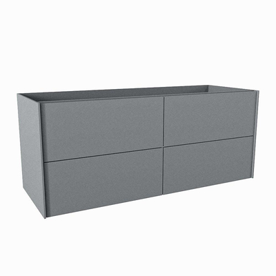 Mondiaz TENCE wastafelonderkast - 120x45x50cm - 4 lades - uitsparing rechts - push to open - softclose - Plata