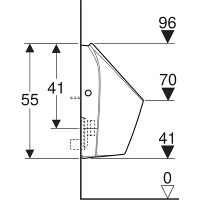 GeberitRenovageberit renova s urinoir a.i. onder of achter uitlaatWit